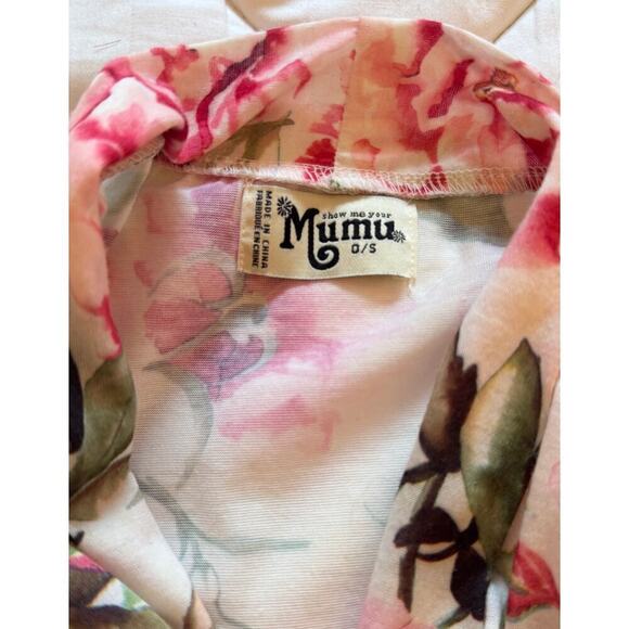 SHOW ME YOUR MUMU Shortsleeve Floral Robe Lingerie Lounge Valentine's Bridal - Picture 5 of 5